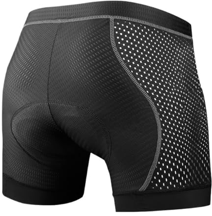 Lot de 2 sous-vêtements Cyclisme for VTT, cuissards Sport, Collants Compression, rembourrés 5D pour Homme(Grey,L)