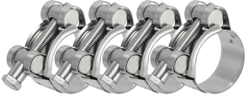 PATIKIL 29-31mm T-Bolt Hose Clamp, 4 Pack Intercooler Pipe Tube Clamps 304 Stainless Steel Radiator Hose Clamp for 1.14-1.22 Pipe