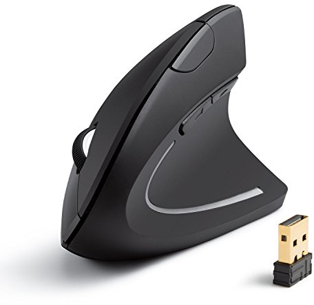 Souris Ergonomique Verticale Sans Fil, Réduction de la Fatigue du Poignet, Capteur Précis, DPI Réglable, Design Anti-Douleur