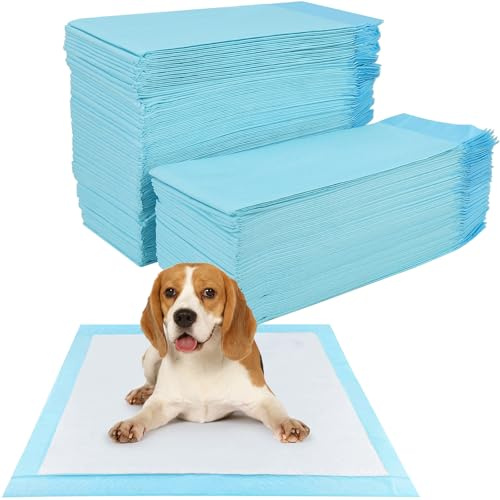 100 Stück Trainingsauflagen für Hunde und Welpen, 60 x 60cm Welpen Unterlagen, Einweg PIPI Pads, Auslaufsicheres 5-lagiges Design, Urin Unterlage Hund