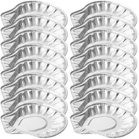 TOYZFRIENDY 100 Mini Teglie in Alluminio per Capesante e Ostriche, Piatti USA e Getta per Barbecue e Forno, Vassoi per Conchiglie di Mare Resistenti per Feste e Catering