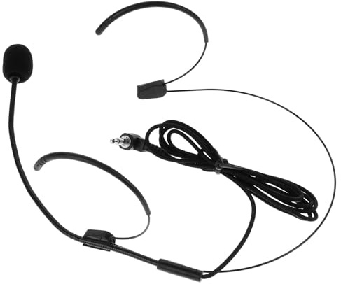 Abaodam Micrófono para Auriculares Negro de Alto Rendimiento Material Plástico y Esponja, Ligero y Fácil de Llevar para Presentaciones y Actuaciones en Escenario