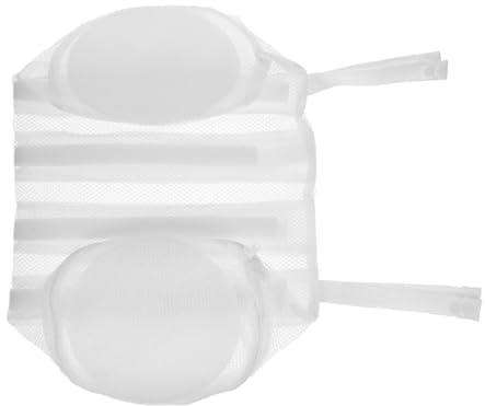 Garneck Borsa per Scarpe a Rete Traspirante Bianco, Sacchetto Lavaggio Scarpe Sneaker, Portatile e Spessa per Viaggi e Uso Domestico