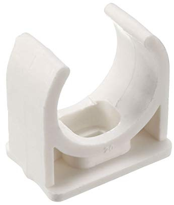 sourcing map PVC Water Pipe 20mm Clamps Clips, Fit for 20mm/0.79 Inch OD TV Trays Tubing Hose Hanger Support Pex Tubing, 20Pcs