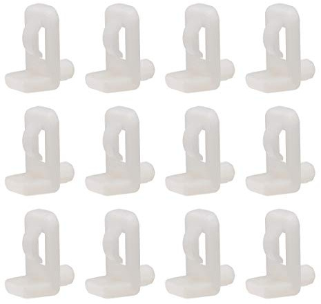 sourcing map Plastic Shelf Support Pegs,5mm Shelf -Locking,Mini Cabinet Shelf Clips,Shelf Bracket Hoder Peg,for Kitchen Furniture Book Shelves Supplies,20pcs