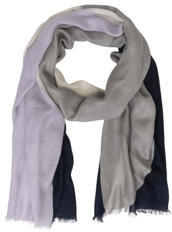 LINDENMANN Damscarf blå/damhalsduk tunn 100 % viskos, damhalsduk blå-lila, violett, En Storlek