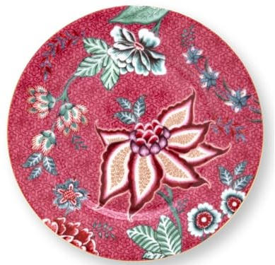 Pip Studio 51001294 Flower Festival Gebäckteller dark pink 17 cm (1 Stück)
