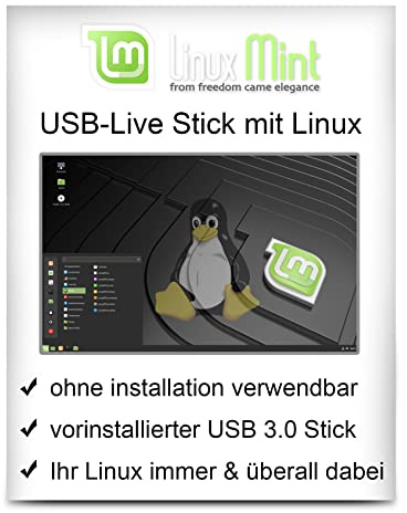 Linux Mint mit 64 Bit auf 32 GB USB 3.0 Stick - USB Live Stick - bootfähig