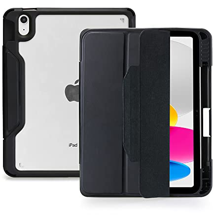 DEQSTER Rugged Max Case iPad 10.9 (10. Generation) | Robuste Schutzhülle mit transparenter Rückseite | mit Stifthalter | Farbenfrohes und sicheres Schutzcase | Personalisierungsoption | Trendfarben