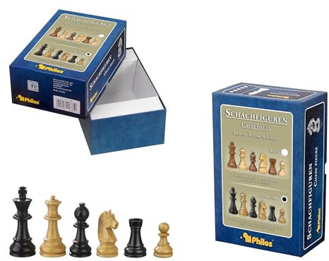Philos 21211 - Schachfiguren Ludwig XIV, Königshöhe 78 mm, in Set-Up Box