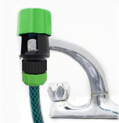 Zmupl Garden Tap to Hose Connector - 1/2 inch Indoor Outdoor Kitchen Sink Adapter (Green)
