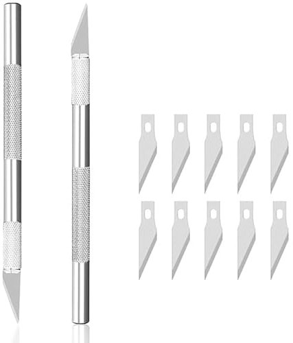 Comforty 12 Stück Plotter Zubehör Vinyl Jäten Werkzeuge - Bastelmesser extra scharf,für DIY Cuttermeser & Schnitzmesser,präzises Basteln & Modellbau