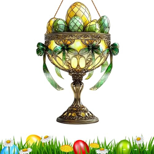 Huevos de Pascua Colgante Decorativo Festivo Interior con Cadena