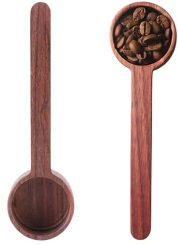 2 Piezas Cuchara de Café, Cuchara de Café de Madera Cuchara de Cuchara Cuchara de Café Molido de Madera Cuchara Medidora de Café para Frijoles Molidos o Té (Mango largo)