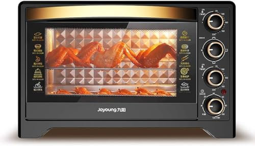 Horno Tostador Eléctrico, Mini hornos Horno eléctrico de gran capacidad de 38 litros, mini horno doméstico con control de temperatura independiente, horno pequeño multifuncional de tres capas, horno d