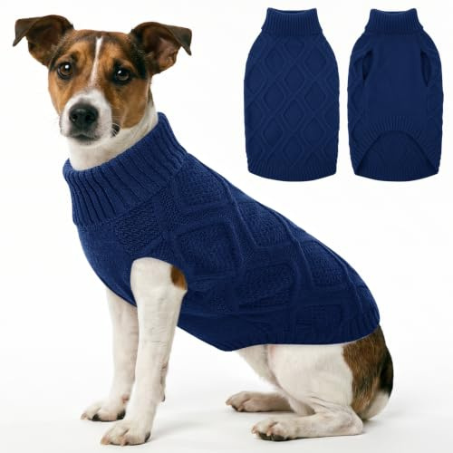 KONVINIT Hundepullover Rollkragen Pullover für Hunde Weicher Winter s