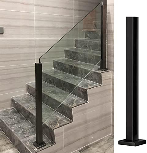 Barandilla moderna de cristal con balaustrada de acero inoxidable, solución duradera y elegante para escaleras interiores y exteriores