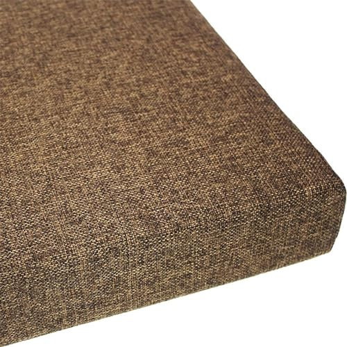Sitzkissen für 2- oder 3-Sitzer-Bank, hochdicht, 50D, perfekt für Innen- und Außenbereich, Esszimmer, Garten, Terrasse, Möbel, Braun, 165 x 40 x 3 cm