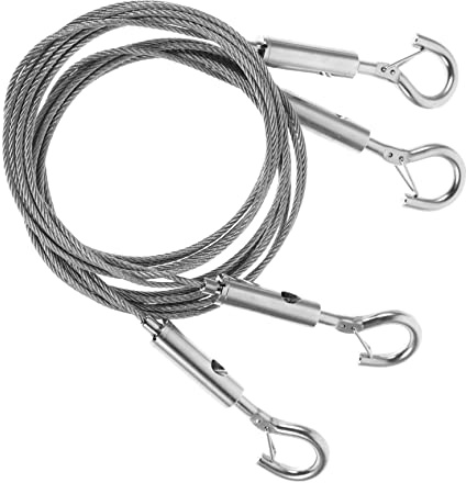 HOMSFOU Alambre Para Colgar Cuadros Acero Inoxidable Capacidad Carga Ajustable Con Ganchos Seguros Para Fotos y Espejos Kit 2 Unidades 2 Metros Uso Pared
