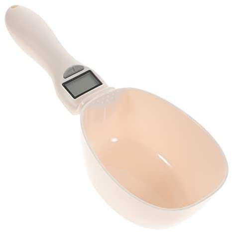 HOLIDYOYO Cuillère Doseuse Électronique pour Alimentation Animale Balance Numérique Alimentaire pour Mesurer la Nourriture pour Chats et Chiens Facile à Nettoyer et Précise