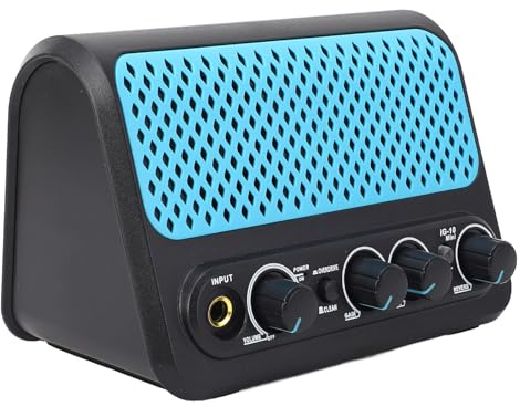 SEAFRONT Mini -Gitarrenverstärker Bluetooths 5.0 10W Tragbarer Verstärker mit Sauberen Verzerrungskanälen Reverb für Elektrogitarren Üben Kopfhörerausgabe
