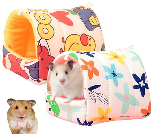BSITSSS 2 Pezzi Cuccia per Criceto, Casetta per Criceti Addensato, Cuccia per Piccoli Animali perCriceti, Caldo Casa Invernale per Piccoli Animali Domestic Per conigli nani/cincillà