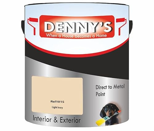 SCOOBYS PAINTS BACK IN THE MIX Direct to Rust Metal Paint, Quick-Drying, Durable Anti-Rust Coating, Interior & Exterior, Perfect for Metal Surfaces, Fences, Gates, Railings, No Primer (Light Ivory)