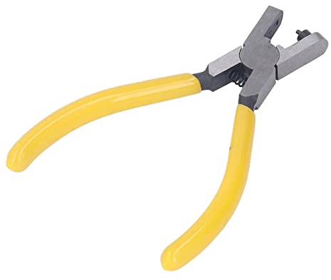 Fafeicy 2-mm-Lochzange aus Leder, Zangenkopf aus Stahl, Ergonomisches Design, Geeignet für Gürtel, Lochzangen, Uhrenarmbänder und -Gürtellöcher