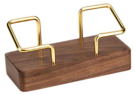 Porte-cartes De Visite En Bois De Pour Bureau - Porte-cartes En Bois Avec Grande Capacité, Élégant Porte-cartes/présentoir Pour Bureau, Réception, Magasin, Stand De Foire (Black walnut color)