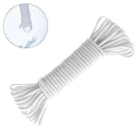 ORIMERC 30 feet 4mm Diameter Self Watering Wick Cord Vacation Plant Sitter DIY Hydroponic Wicking Self-Watering Planter Pot Automatic Water System Device Potted Violet Auto Seedling Waterer Rope