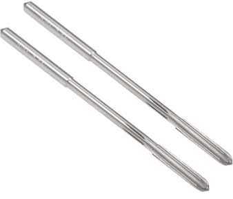 sourcing map 4.1mm Chucking Reamer, HSS Cobalt M35 Lathe Machine Reamer D4 6 Straight Flutes, Round Shank Milling Cutting Tool, for Stainless Steel Alloy Copper Metal, 2pcs
