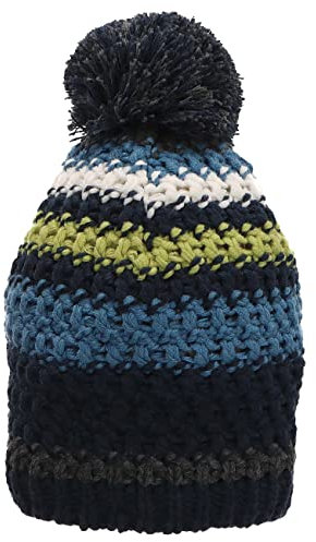 Sterntaler Baby Jungen Mütze Baby Bommelmütze Streifenmuster Mütze - Mütze Baby, Kappe Kinder - gefüttert mit Baumwollfleece - marine, 53