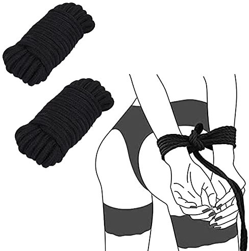 Corda in cotone morbido da 4 pezzi per giochi divertenti con corda di cotone di coppia Corda in cotone da 10 metri / 33 piedi 8 mm