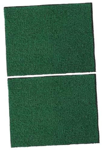 Yardwe 2sheets Aquarium Grass Mat Artificial Lawn Ornament for Tank Landscape Thick Turf Grass Pad for Fish Tank Decoration