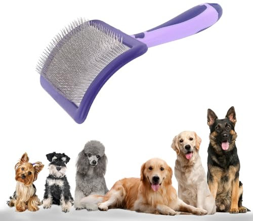 UXIETIN Hundebürste für Pudel, beste Hundebürste für Pudel, Entfilzung und Entwirrung, Hundebürste für Pudel, Fellpflege und Baden