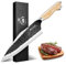 Golden Bird Kochmesser, Küchenmesser - Scharfes japanisches Messer aus Kohlenstoffstahl mit ergonomischem Holzgriff, 20 cm Klinge, für Küche, Grill und Outdoor, vielseitig und robust