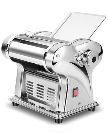 YXZQLOZ Máquina de Pasta eléctrica, Fabricante de Fideos comerciales con Velocidad de Acero Inoxidable de 220V 135W Ajustable (2Blades)