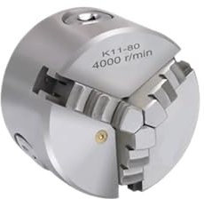 CIJIAOPOYU Mandril K11 de 3 mordazas de 80 mm, 4.º Eje, Mandril Manual autocentrante de Eje A, 4.ª mordaza for máquina de Grabado CNC, Torno fresador