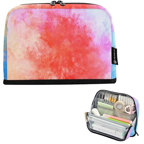 GuoChe Bolsas de maquillaje de gran capacidad (prop21) para hombre, suministros de escuela secundaria, coloridos y desordenados