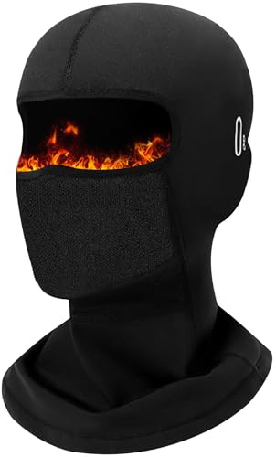 Chuanhylis Warmer Pasamontañas, Balaclava Moto Hombre y Mujer, Sotocasco Moto Invierno para Otoño Invierno, Deportes al Aire Libre Bicicleta Snowboard Esquí Ciclismo (Negra)