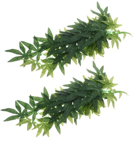 BESPORTBLE 2 pièces Plantes Suspendues pour Terrarium Vignes Artificielles pour Reptiles et Lézards Décoration Murale et Espace pour Habitat et Terrarium