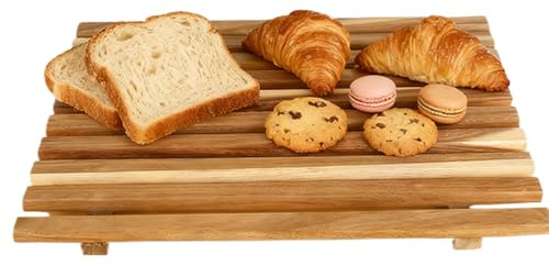Brödskärbräda | Halkfri träbakningsmaterial med stor kapacitet, sur deg skärbräda, för deg knådning bakning skivning bröd bröd kött mellanmål uppvisning inflyttning