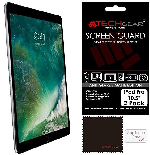 TECHGEAR [2 piezas] iPad Air 3 / iPad Pro 10.5 Protector de Pantalla Antirreflejo [Alta Definicion] [Sin burbujas] Compatibles con iPad Air 3 /iPad Pro 10.5 Pulgadas