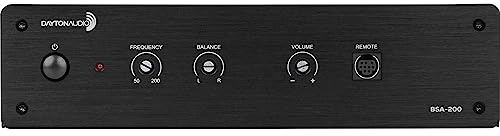 Dayton Audio BSA-200 200W Bass Shaker Bridgeable Stereo Amplifier with Remote