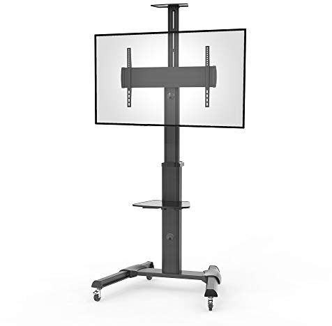 conecto TV Ständer Standfuß rollbar 37-70 Zoll für viele Fernseher/Monitore I Mit Rollen höhenverstellbar/schwenkbar/drehbar I Modell LM-FS02G