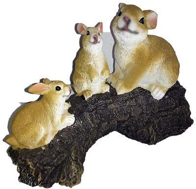 DEKO / Dekofigur/Gartenfigur/Hase/Hasenfamilie/Garten Kunststein/Polyresin/frostfest/Ostern /