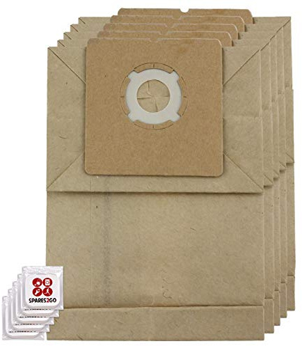 SPARES2GO Strong Dust Bags Compatible with Argos Value CS869-100 VC301 VC-05 Vacuum Cleaners (Pack of 5 + Freshener Tabs)