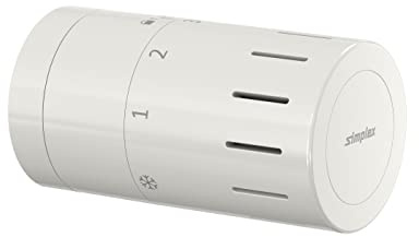 Simplex Design Thermostatkopf TC-D1 - Weiß, M 30 x 1.5 Gewinde, Einfache Installation und präzise Temperaturregelung - F35320