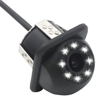 sound-way Cámara Coche Trasera, Cámara de visión Trasera para Aparcamiento, Cámara Trasera Marcha Atrás 170 Grados, Visión Nocturna con IR 8 LED, Wireless sin Cables, Impermeable IP68