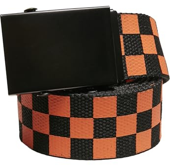 Urban Classics Unisex Check And Solid Canvas Belt 2-Pack